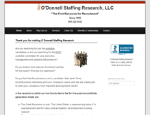 Tablet Screenshot of odonnellstaffingresearch.com